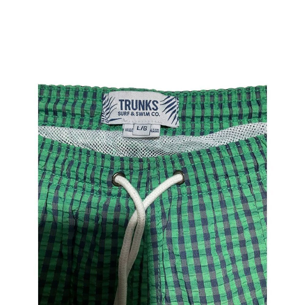 🌊‎ Trunks Surf & Swim Co. Men’s Swim Shorts L ✅ Green Checkered Drawstring Fit - Picture 4 of 4